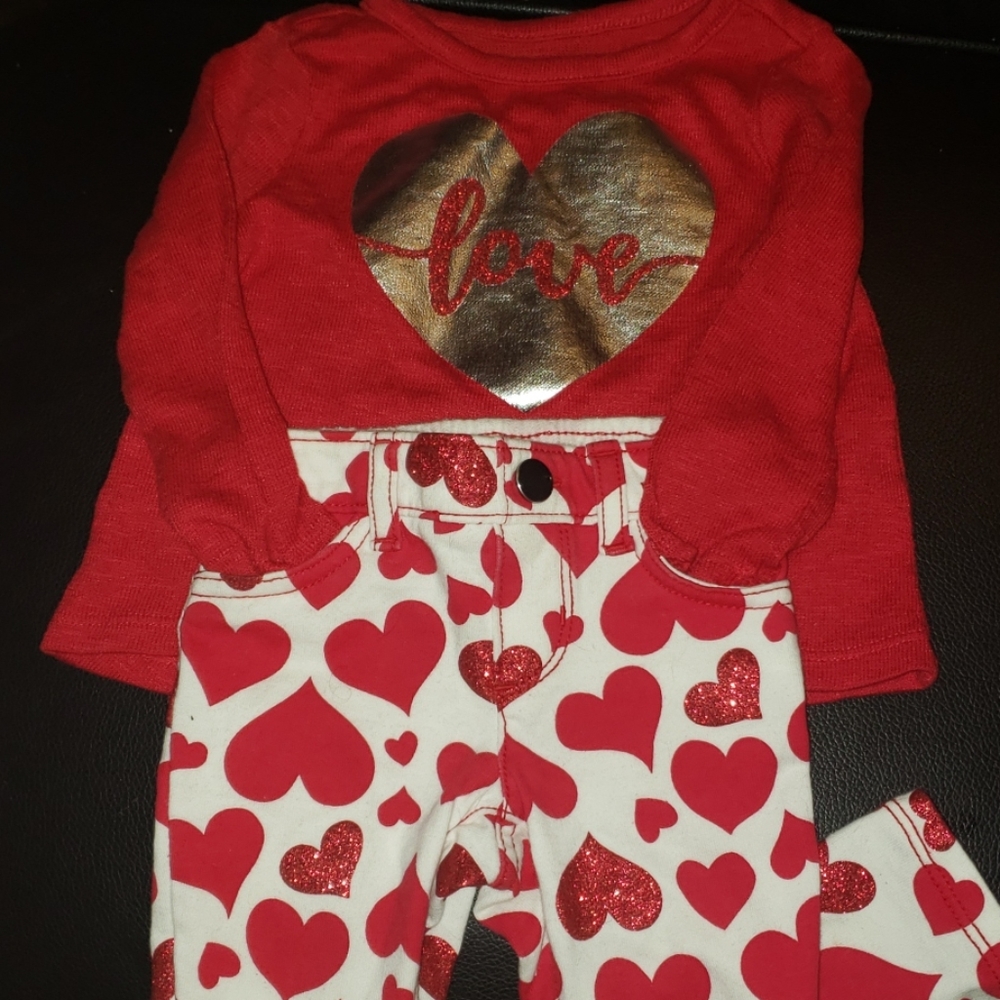 Valentine's Day Outfit for baby girl.